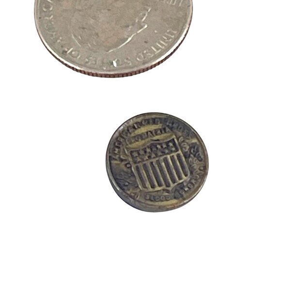 Antique Military Brass Uniform Button With Shield Design American Red Cross - Picture 2 of 7